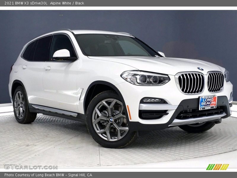 Alpine White / Black 2021 BMW X3 sDrive30i