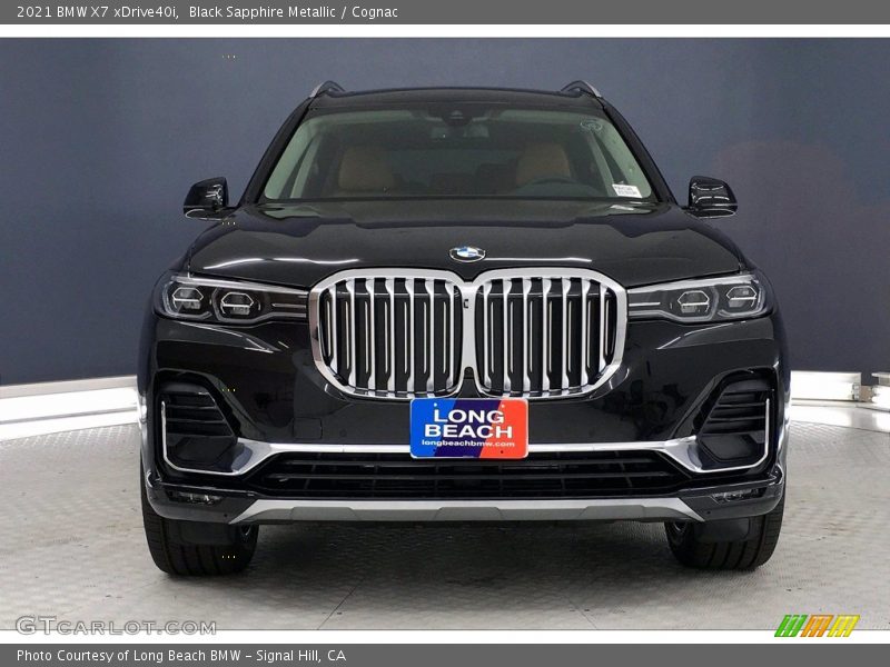 Black Sapphire Metallic / Cognac 2021 BMW X7 xDrive40i