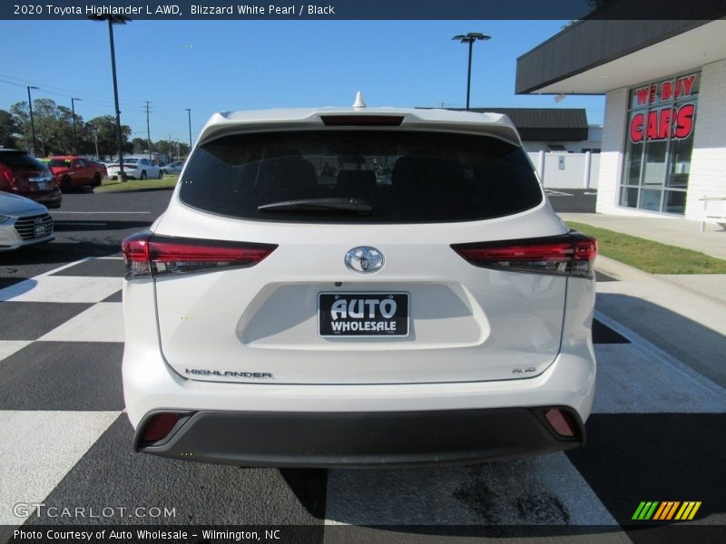 Blizzard White Pearl / Black 2020 Toyota Highlander L AWD