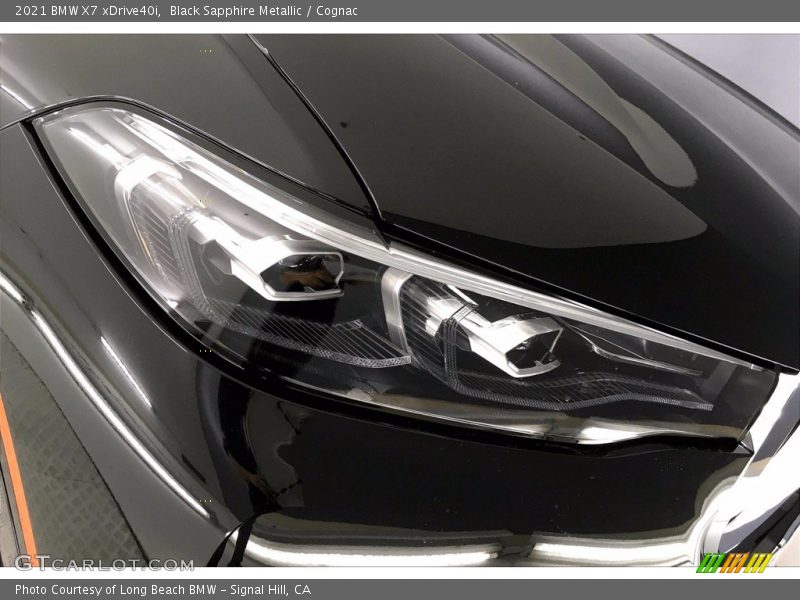 Black Sapphire Metallic / Cognac 2021 BMW X7 xDrive40i