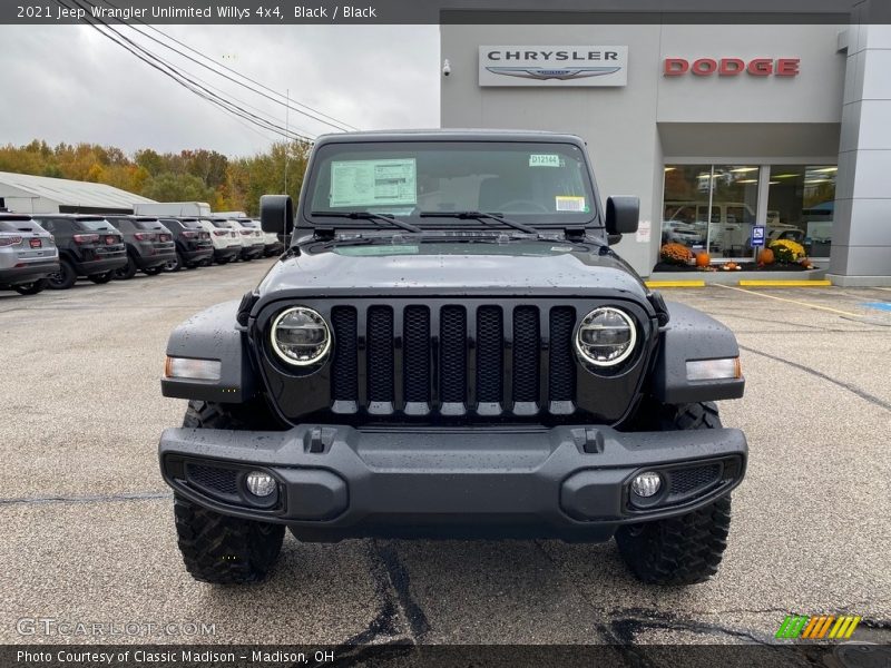 Black / Black 2021 Jeep Wrangler Unlimited Willys 4x4