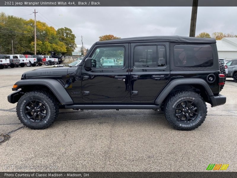 Black / Black 2021 Jeep Wrangler Unlimited Willys 4x4