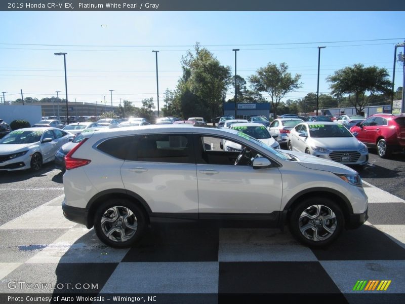Platinum White Pearl / Gray 2019 Honda CR-V EX