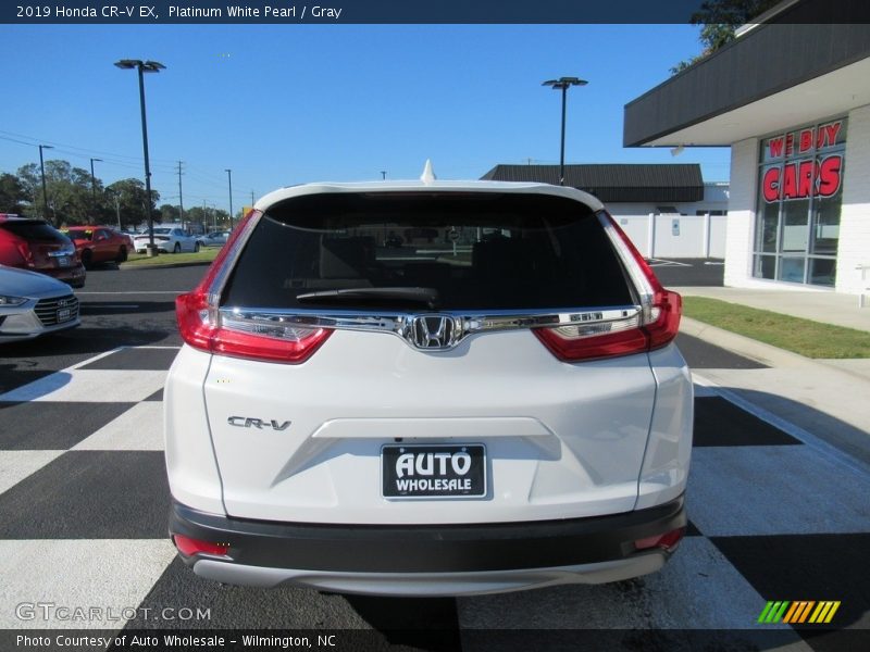 Platinum White Pearl / Gray 2019 Honda CR-V EX