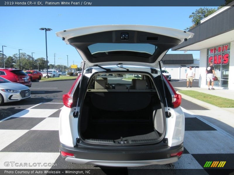Platinum White Pearl / Gray 2019 Honda CR-V EX