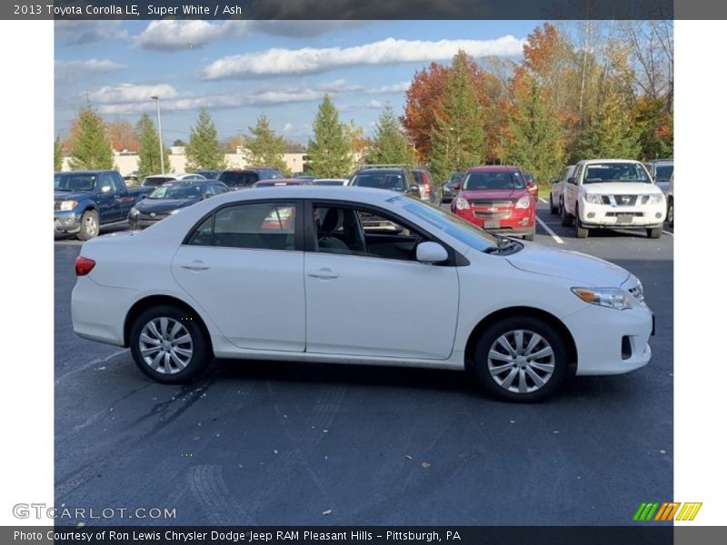 Super White / Ash 2013 Toyota Corolla LE
