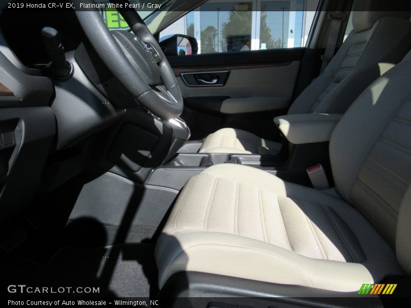 Platinum White Pearl / Gray 2019 Honda CR-V EX