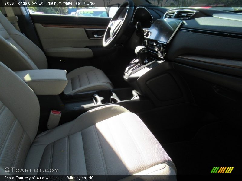 Platinum White Pearl / Gray 2019 Honda CR-V EX