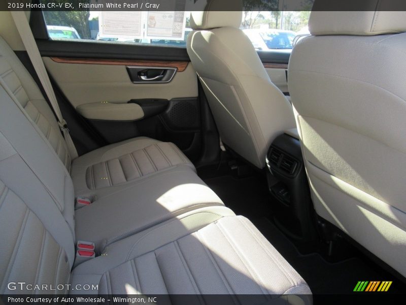 Platinum White Pearl / Gray 2019 Honda CR-V EX