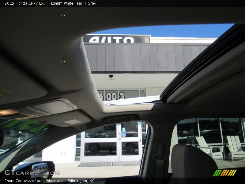 Platinum White Pearl / Gray 2019 Honda CR-V EX