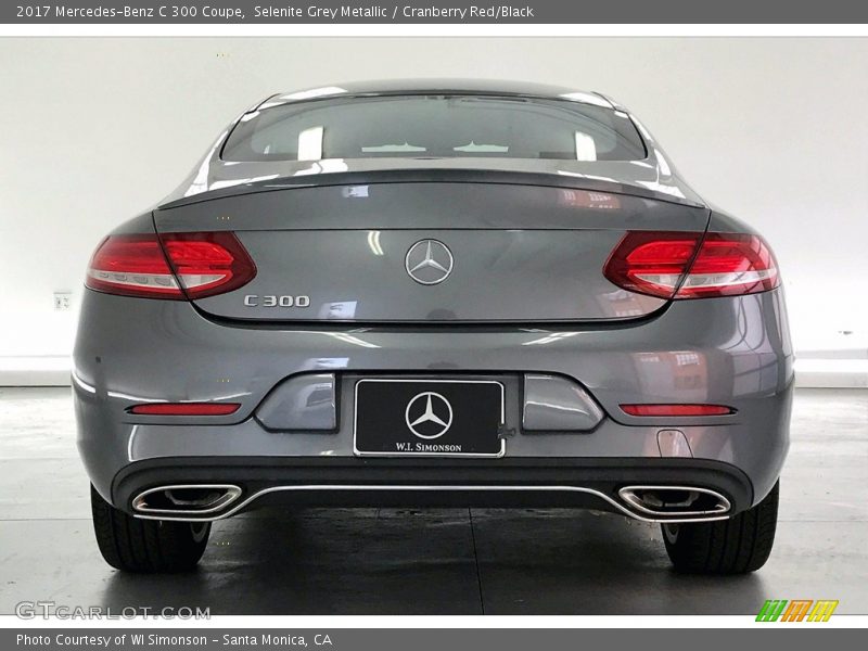 Selenite Grey Metallic / Cranberry Red/Black 2017 Mercedes-Benz C 300 Coupe