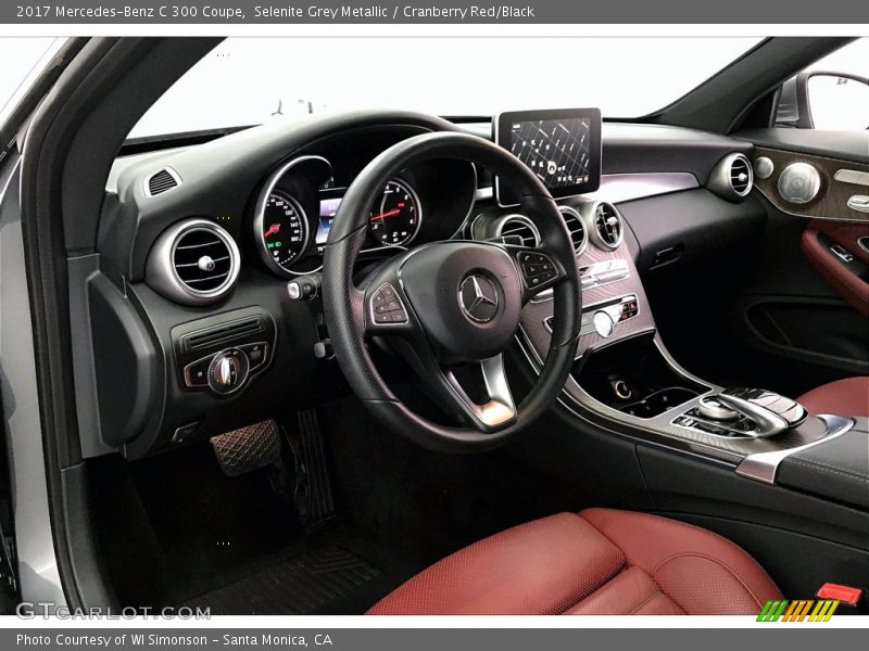 Selenite Grey Metallic / Cranberry Red/Black 2017 Mercedes-Benz C 300 Coupe