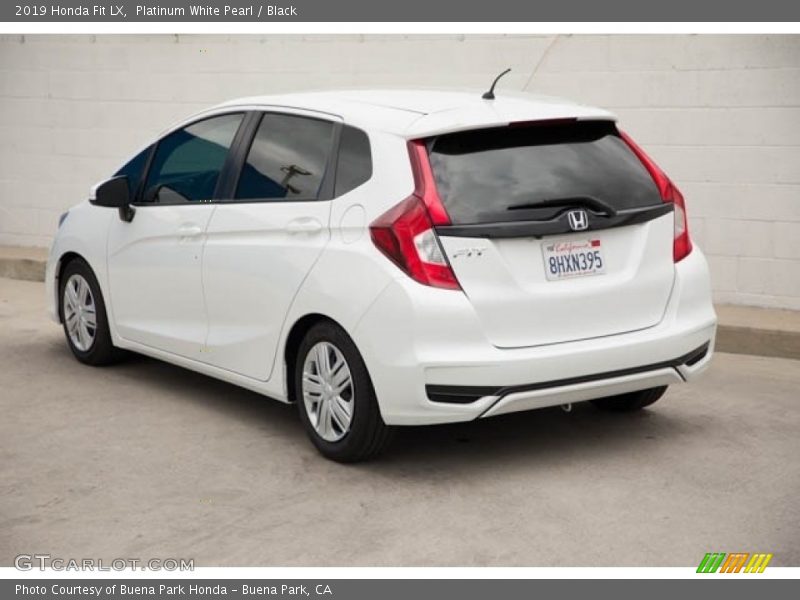 Platinum White Pearl / Black 2019 Honda Fit LX