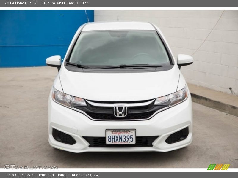 Platinum White Pearl / Black 2019 Honda Fit LX