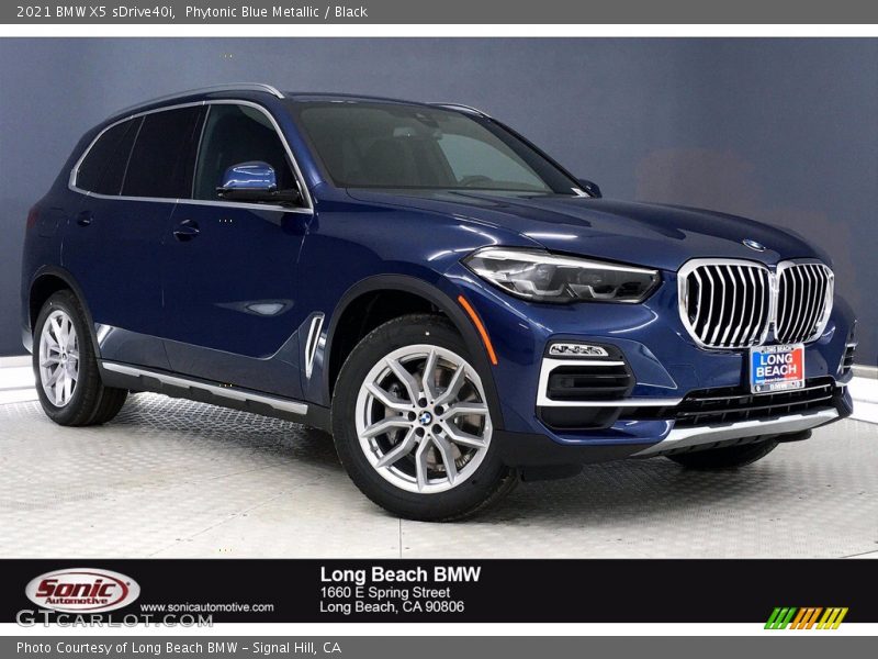 Phytonic Blue Metallic / Black 2021 BMW X5 sDrive40i