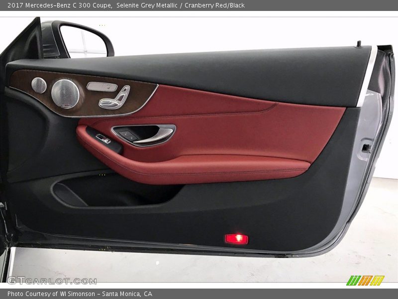 Selenite Grey Metallic / Cranberry Red/Black 2017 Mercedes-Benz C 300 Coupe