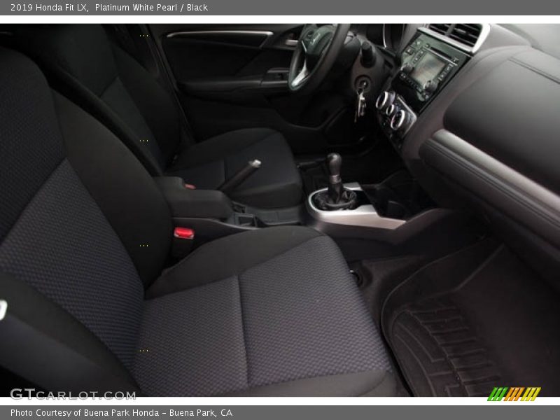 Platinum White Pearl / Black 2019 Honda Fit LX