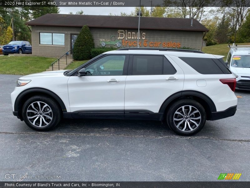 Star White Metallic Tri-Coat / Ebony 2020 Ford Explorer ST 4WD