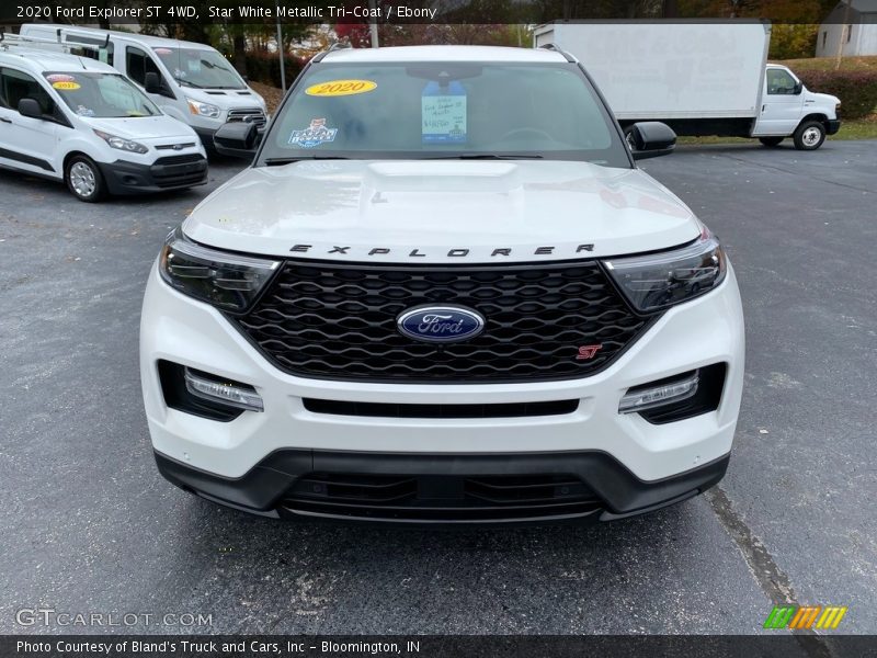 Star White Metallic Tri-Coat / Ebony 2020 Ford Explorer ST 4WD