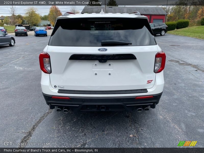 Star White Metallic Tri-Coat / Ebony 2020 Ford Explorer ST 4WD