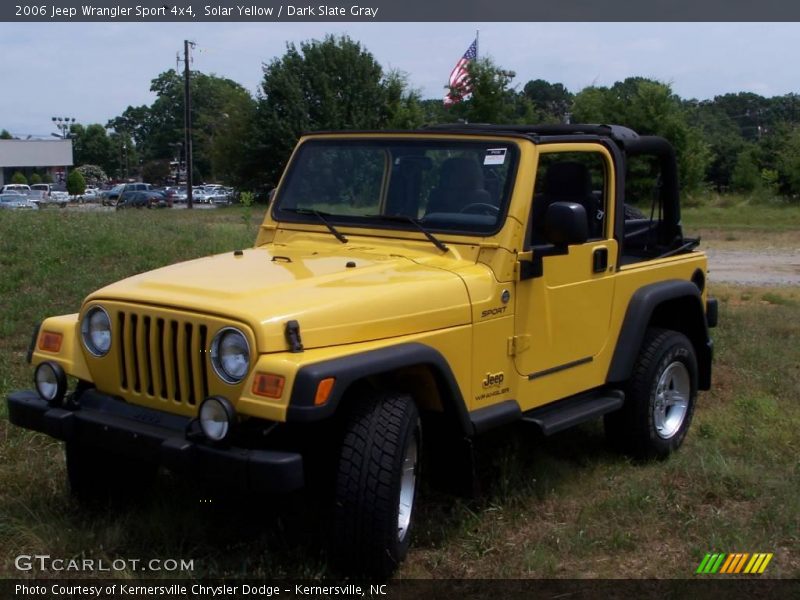 Solar Yellow / Dark Slate Gray 2006 Jeep Wrangler Sport 4x4