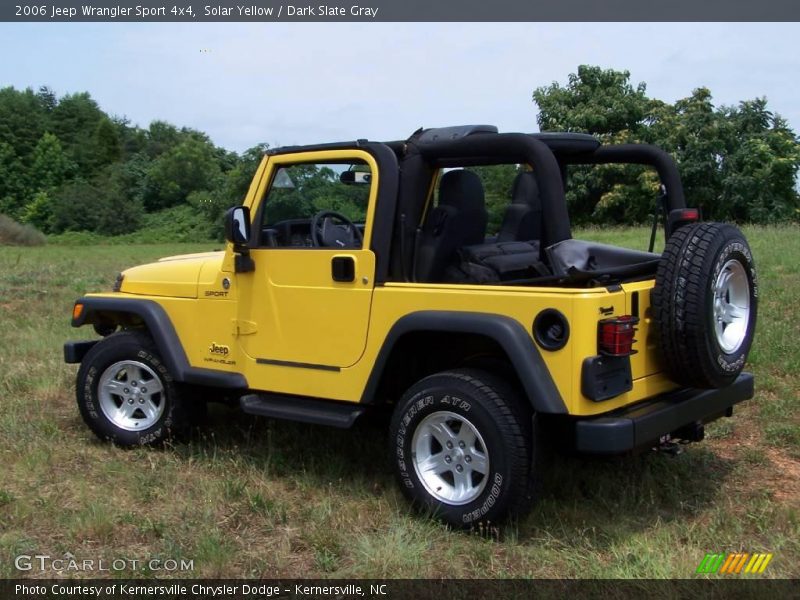 Solar Yellow / Dark Slate Gray 2006 Jeep Wrangler Sport 4x4