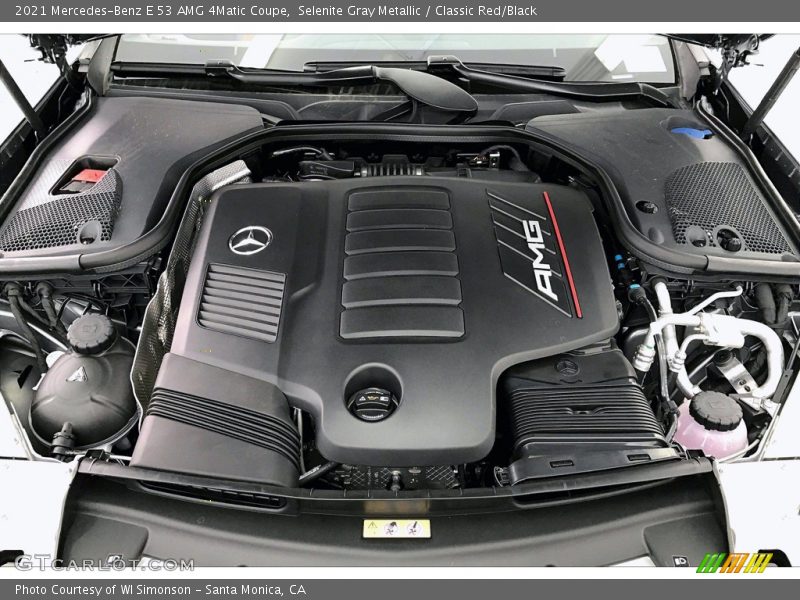 Selenite Gray Metallic / Classic Red/Black 2021 Mercedes-Benz E 53 AMG 4Matic Coupe