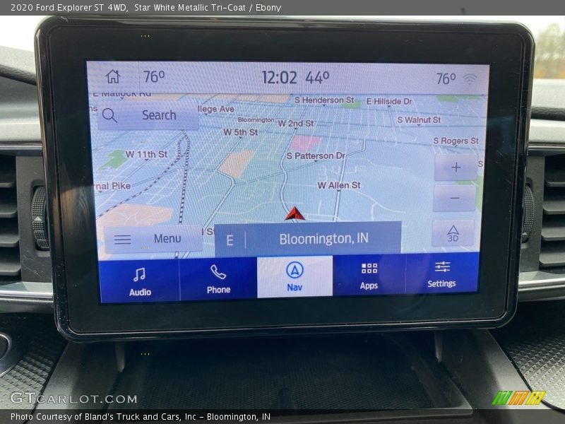 Navigation of 2020 Explorer ST 4WD