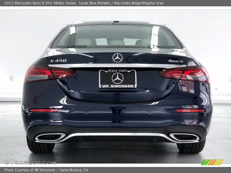 Lunar Blue Metallic / Macchiato Beige/Magma Gray 2021 Mercedes-Benz E 450 4Matic Sedan