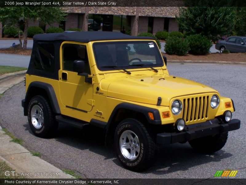 Solar Yellow / Dark Slate Gray 2006 Jeep Wrangler Sport 4x4