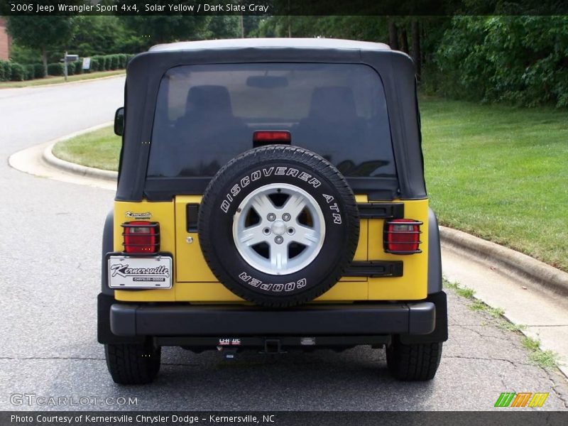 Solar Yellow / Dark Slate Gray 2006 Jeep Wrangler Sport 4x4