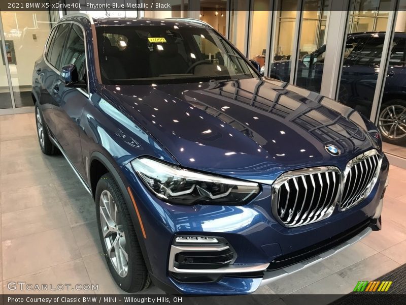 Phytonic Blue Metallic / Black 2021 BMW X5 xDrive40i