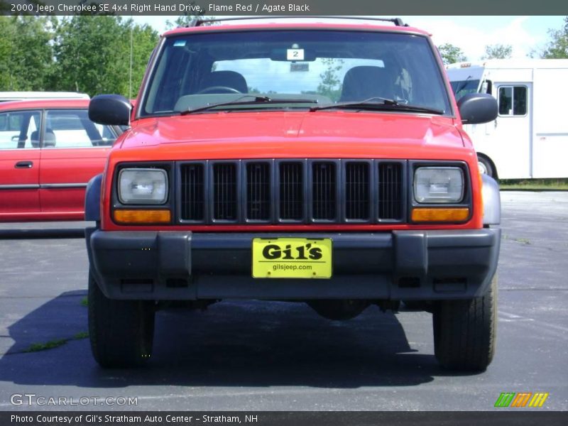 Flame Red / Agate Black 2000 Jeep Cherokee SE 4x4 Right Hand Drive