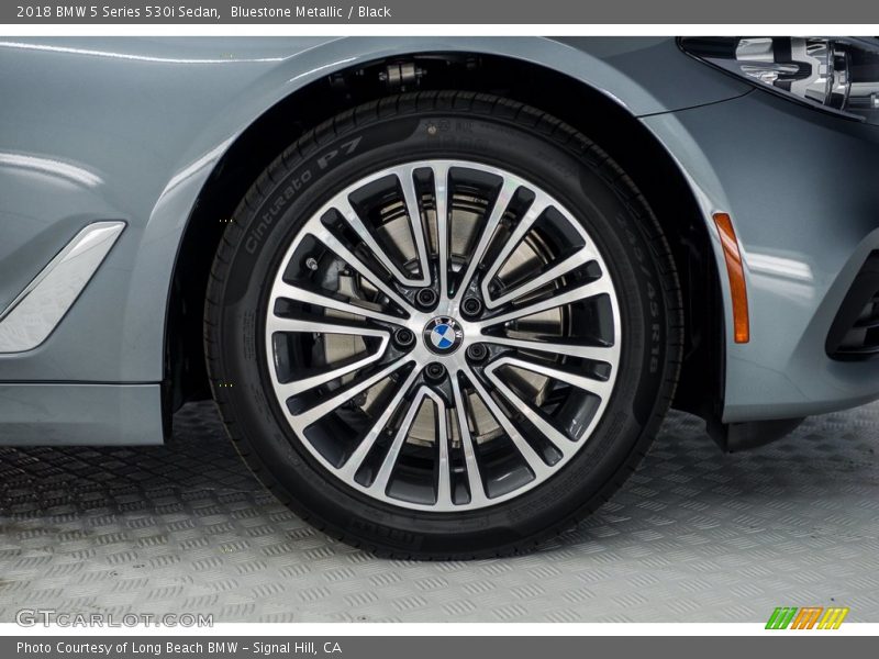 Bluestone Metallic / Black 2018 BMW 5 Series 530i Sedan