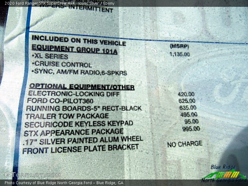 Iconic Silver / Ebony 2020 Ford Ranger STX SuperCrew 4x4