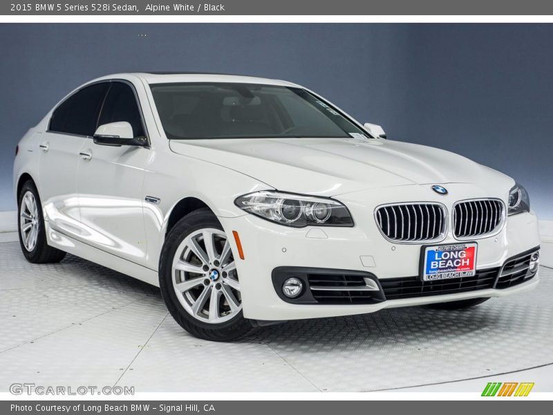 Alpine White / Black 2015 BMW 5 Series 528i Sedan