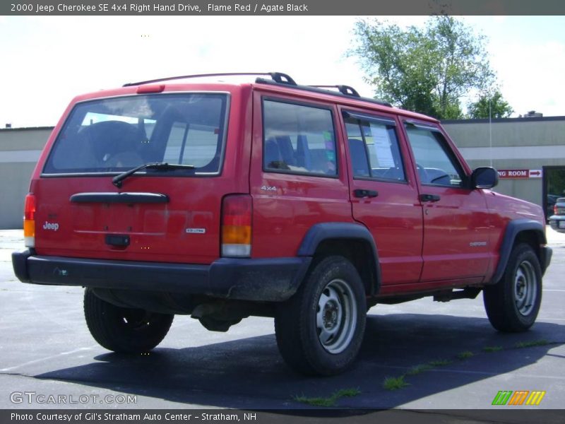 Flame Red / Agate Black 2000 Jeep Cherokee SE 4x4 Right Hand Drive