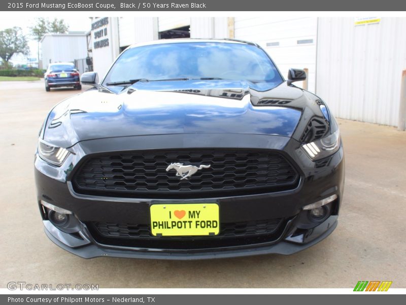 Black / 50 Years Raven Black 2015 Ford Mustang EcoBoost Coupe
