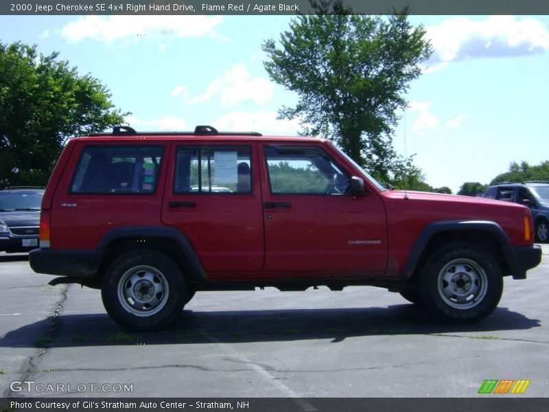 Flame Red / Agate Black 2000 Jeep Cherokee SE 4x4 Right Hand Drive