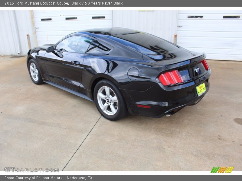 Black / 50 Years Raven Black 2015 Ford Mustang EcoBoost Coupe