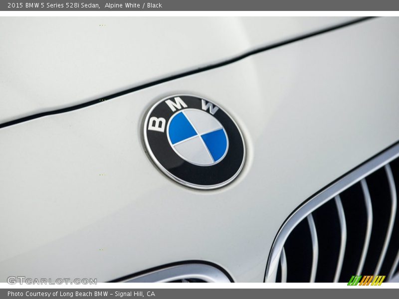 Alpine White / Black 2015 BMW 5 Series 528i Sedan