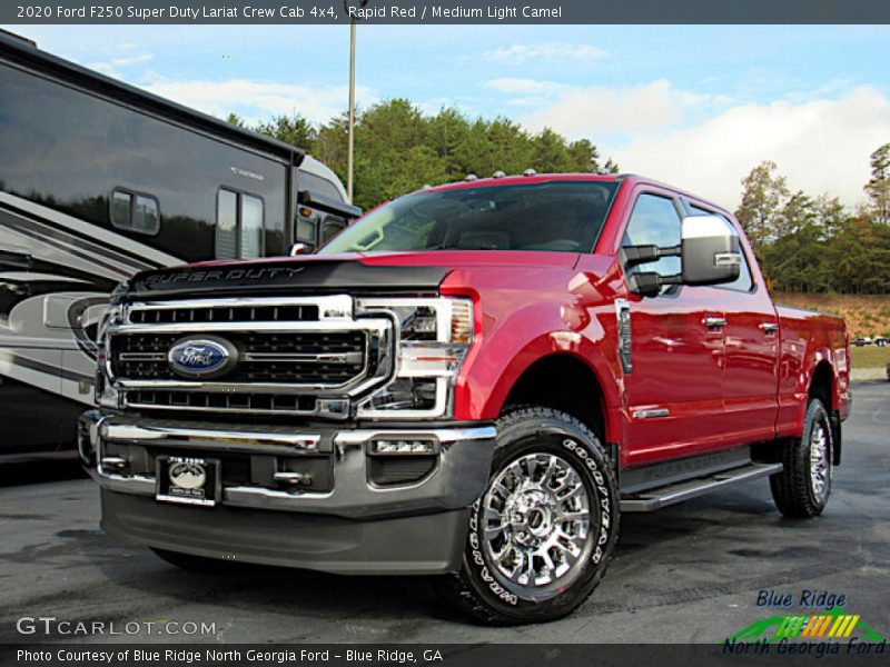 Rapid Red / Medium Light Camel 2020 Ford F250 Super Duty Lariat Crew Cab 4x4