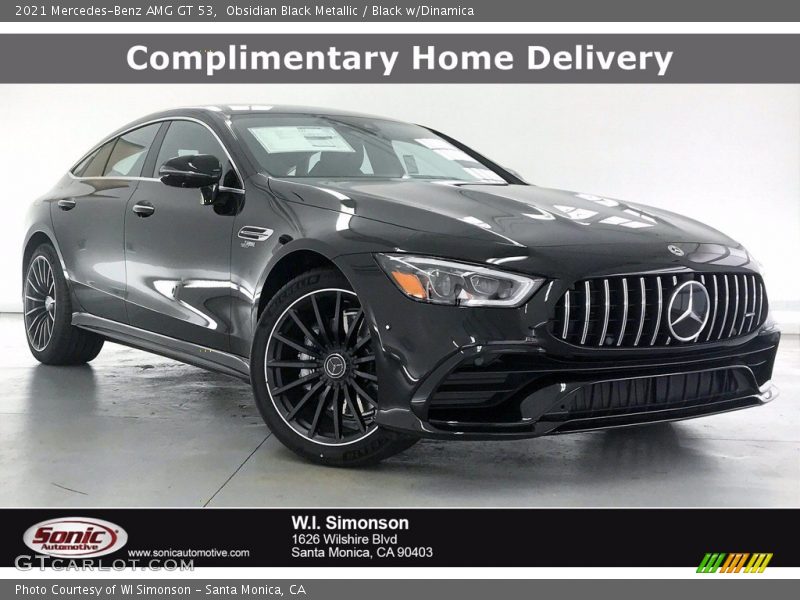 Obsidian Black Metallic / Black w/Dinamica 2021 Mercedes-Benz AMG GT 53