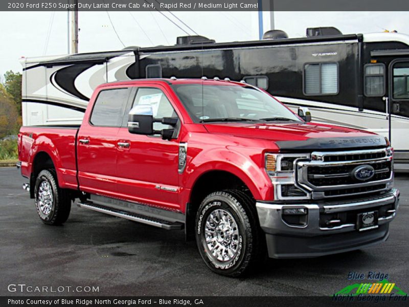 Rapid Red / Medium Light Camel 2020 Ford F250 Super Duty Lariat Crew Cab 4x4