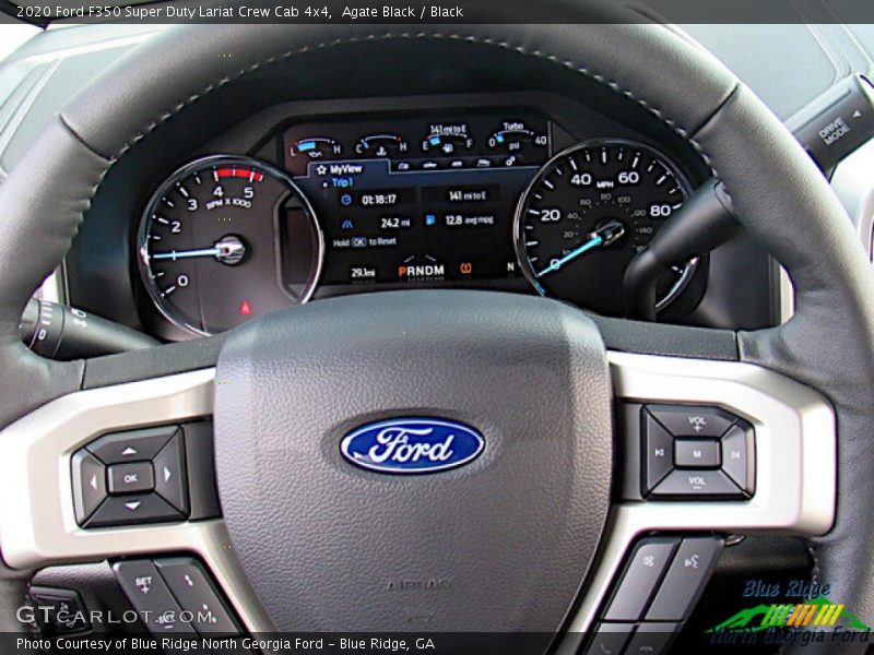 Agate Black / Black 2020 Ford F350 Super Duty Lariat Crew Cab 4x4