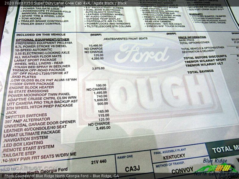 Agate Black / Black 2020 Ford F350 Super Duty Lariat Crew Cab 4x4