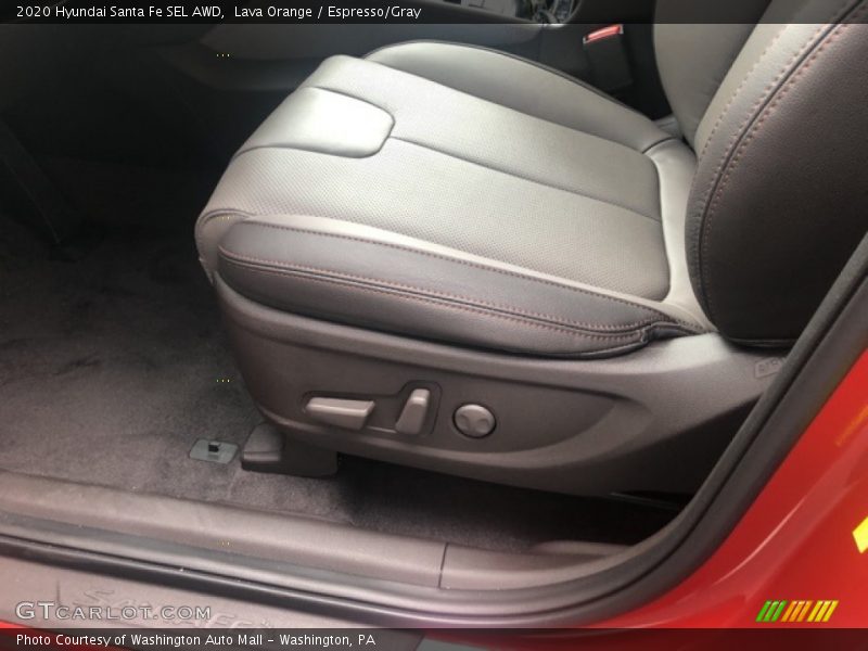 Lava Orange / Espresso/Gray 2020 Hyundai Santa Fe SEL AWD