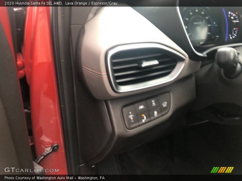 Lava Orange / Espresso/Gray 2020 Hyundai Santa Fe SEL AWD