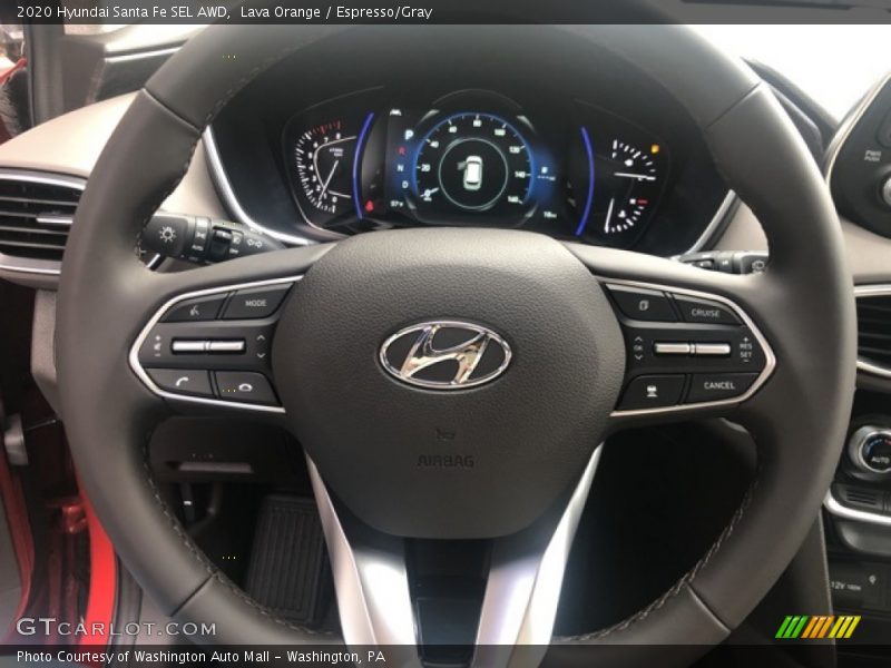 Lava Orange / Espresso/Gray 2020 Hyundai Santa Fe SEL AWD