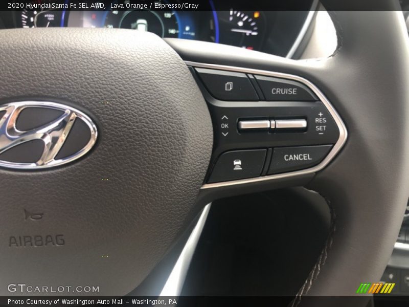 Lava Orange / Espresso/Gray 2020 Hyundai Santa Fe SEL AWD
